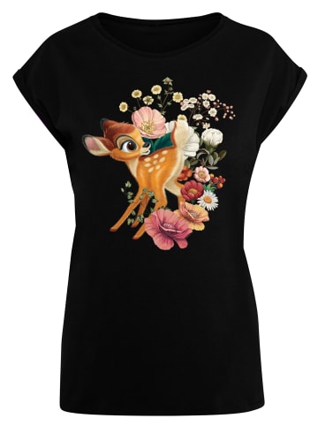 F4NT4STIC Extended Shoulder T-Shirt PLUS SIZE  Bambi Meadow in schwarz