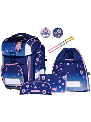 SCHNEIDERS Ergolite Schulranzen-Set 8-teilig in blue bloom