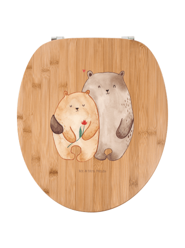 Mr. & Mrs. Panda Motiv WC Sitz Bären Liebe ohne Spruch in Braun