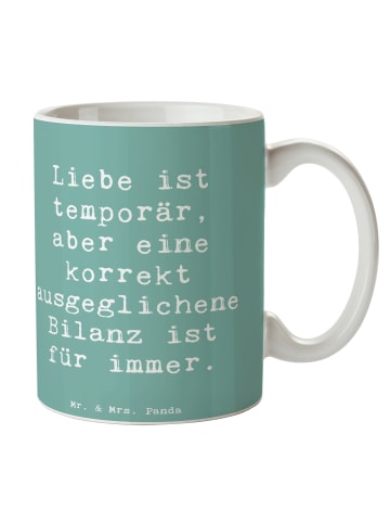 Mr. & Mrs. Panda Tasse Spruch Buchhalter Weisheit mit Spruch in Meeresbrise