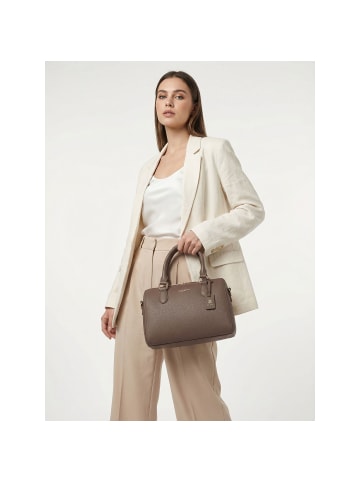 Lazarotti Bologna Leather Bowling-Bag Handtasche Crossbody Leder 26 cm in taupe