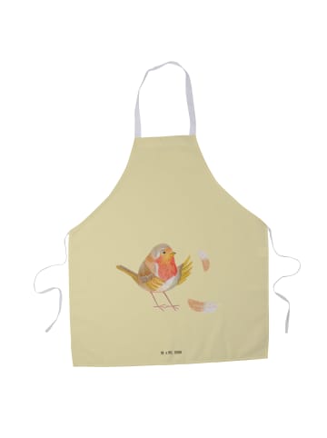Mr. & Mrs. Panda Schürze Rotkehlchen Federn ohne Spruch in Gelb Pastell