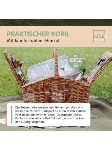 UNUS Picknickkorb für 2 Personen in Braun
