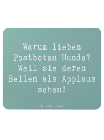 Mr. & Mrs. Panda Mouse Pad Spruch Postbote Hundeliebe mit Spruch in Meeresbrise