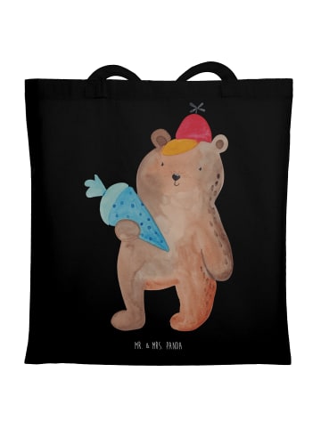 Mr. & Mrs. Panda Tote Bag Bär Schultüte ohne Spruch in Schwarz