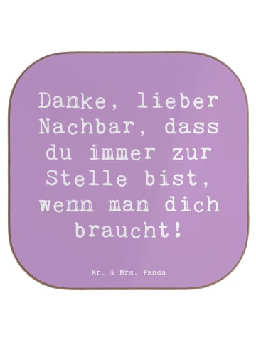 Mr. & Mrs. Panda Tischuntersetzer Spruch Danke Nachbar mit Spruch in Lavendeltraum