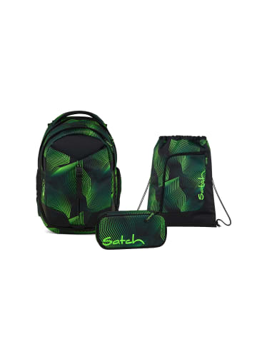 Satch Schulrucksack-Set MATCH Seismic Green 3-teilig in Grün
