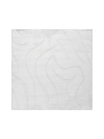Beliani Kurzflor SALVORI in Weiß - (W) 160 x (L) 160 cm