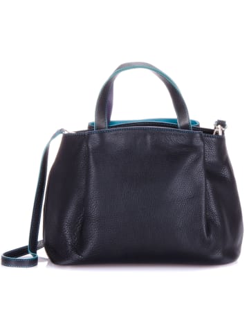 MYWALIT Handtasche Leder 28 cm in black/pace
