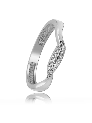 BALIA 333 Weißgold - 8 Karat Damen Ringe Welle weißgold Fingerring 54 (17,2)