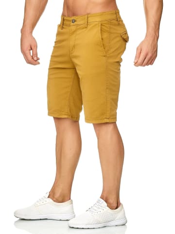 Max Men Chino Shorts Capri 3/4 Hose Stretch Bermuda Sommer in Gelb