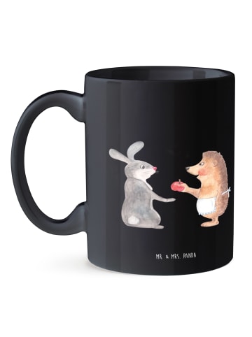 Mr. & Mrs. Panda Kaffeebecher Hase Igel ohne Spruch in Schwarz