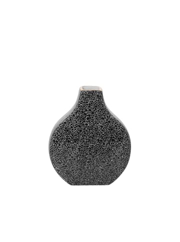 Fink Vase "Minta" in Schwarz/ Gold - H. 23 cm - B. 19,5 cm