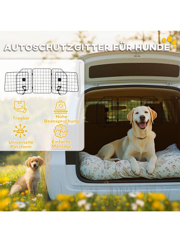 Pawhut Hundeschutzgitter Auto  93-150L x 5B x 42H cm