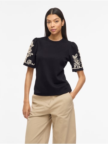 Vila Sweatshirt mit kurzen Ärmeln in Black