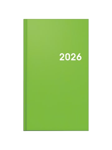 BRUNNEN Wochen-Sichtkalender 756 8,7x15,3cm 1 Woche/2 Seiten Balcron hellgrün 2026