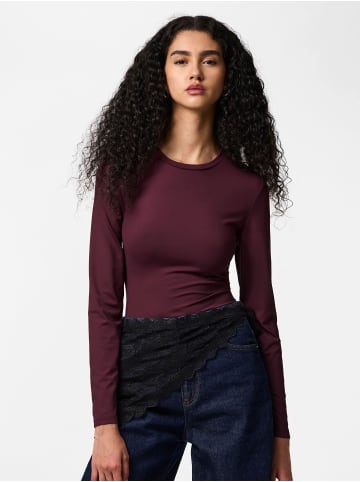 Pieces Oberteil mit langen Ärmeln in Winetasting