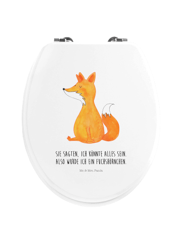 Mr. & Mrs. Panda WC Brille Einhorn Wunsch mit Spruch in Weiß