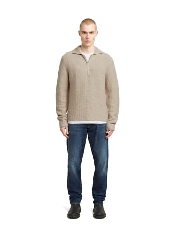 G-Star Raw Polo Collar Half Zip Knit dk brick