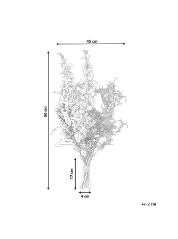 Beliani Künstlicher Blumenstrauß ACHETE in Bunt - (W) 45 x (H) 80 x (L) 45 cm