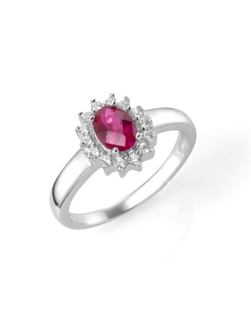 Smart Jewel Ring Mit Farbstein Und Zirkonia in Rot