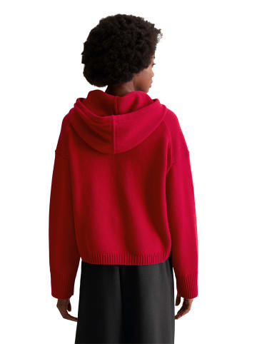Marc O'Polo DENIM Strick-Hoodie relaxed in Red Mulberry