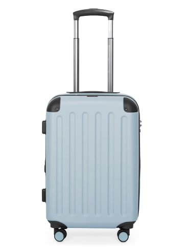 Hauptstadtkoffer Spree - Koffer Flugzeug Trolley Handgepäck Hartschale TSA 42L in Pool blau