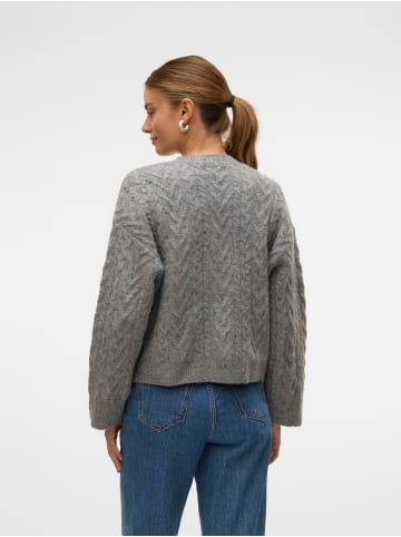 Vero Moda Strickjacke in Medium Grey Melange