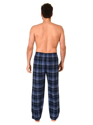 NORMANN Flanell Schlafanzug Pyjama Hose Karo - 76523 in marine