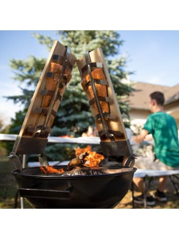 relaxdays 6x Flammlachsbretter in Natur