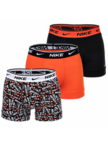 Nike Boxershort 3er Pack in Schwarz/Orange/Weiß