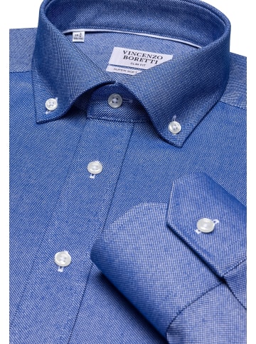 Vincenzo Boretti Hemd tailliert in blau