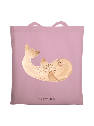 Mr. & Mrs. Panda Tasche Robbe Liegen ohne Spruch in Rosa Pastell