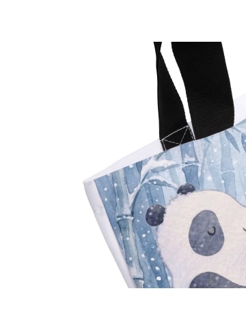 Mr. & Mrs. Panda Shopper Panda Winter Pommes Design mit Spruch in Weiß