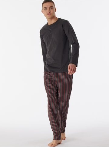 Schiesser Pyjama Selected Premium in Anthrazit