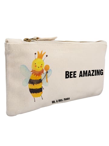 Mr. & Mrs. Panda Federtasche Biene König mit Spruch in Weiß