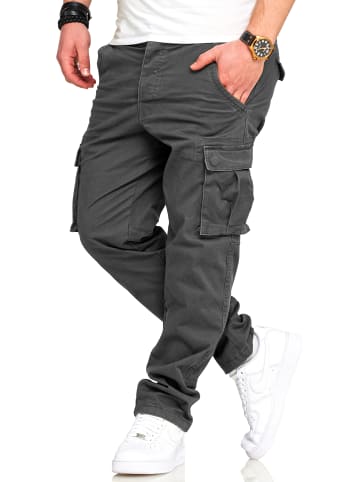 SOUL STAR Cargohose - S2SARI Chino Jeans Hose Stoffhose Freizeithose in Dunkelgrau