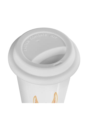 Mr. & Mrs. Panda Isolierbecher Corgie ohne Spruch in Weiß