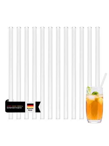 bremermann 12er Glas-Trinkhalme in gerader Form