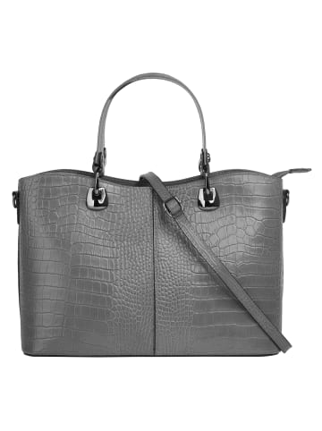 Cluty Handtasche echt Leder in grau