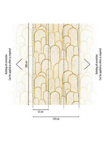 A.S. Création Tapete Sunrise Glow in Sand-Gold
