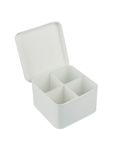 IB Laursen Metall-Box mit 4 Fächern und Deckel in weiss