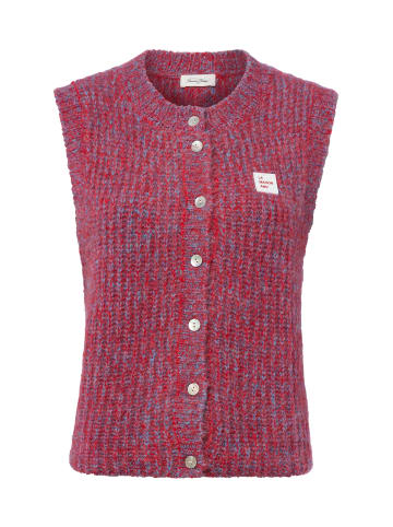 American Vintage Strickweste East in rot blau - 0001