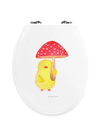 Mr. & Mrs. Panda Toilettendeckel Küken Fliegenpilz ohne Spruch in Weiß