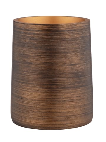 Wenko Zahnputzbecher aus Polyresin PALENA in Braun, Ø 8,5 x (H) 10,8 cm