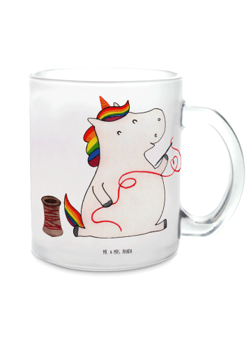 Mr. & Mrs. Panda Tee Tasse Einhorn Näherin ohne Spruch in Transparent