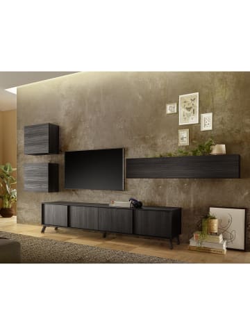 CALICOSY TV-Möbel CITY in Schwarz - (W) 205 x (H) 48 x (L) 40 cm