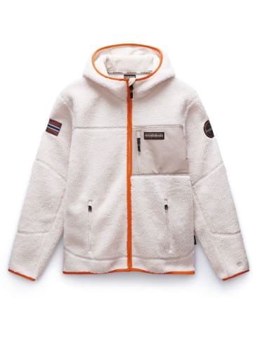 Napapijri Fleecejacke/Fleecepullover "Yupik Fzh 3" in Weiß