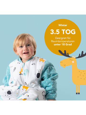 Schlummersack Bio Babyschlafsack, 3.5 TOG in Türkis