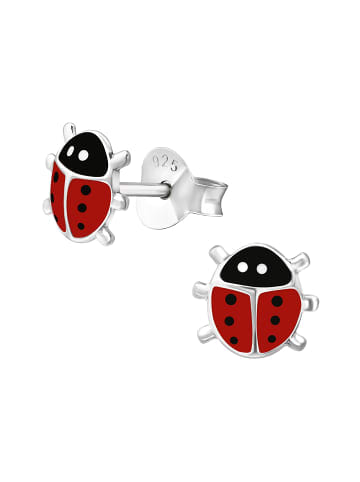Alexander York Ohrstecker MARIENKÄFER rot in 925 Sterling Silber, 2-tlg. in red